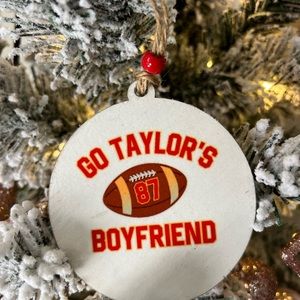 Go Taylor’s Boyfriend Ornament Taylor Swift Travis Kelce KC chiefs